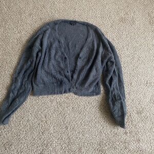 Verabendi Women’s Grey Button Up Long Sleeve Cardigan  Size L